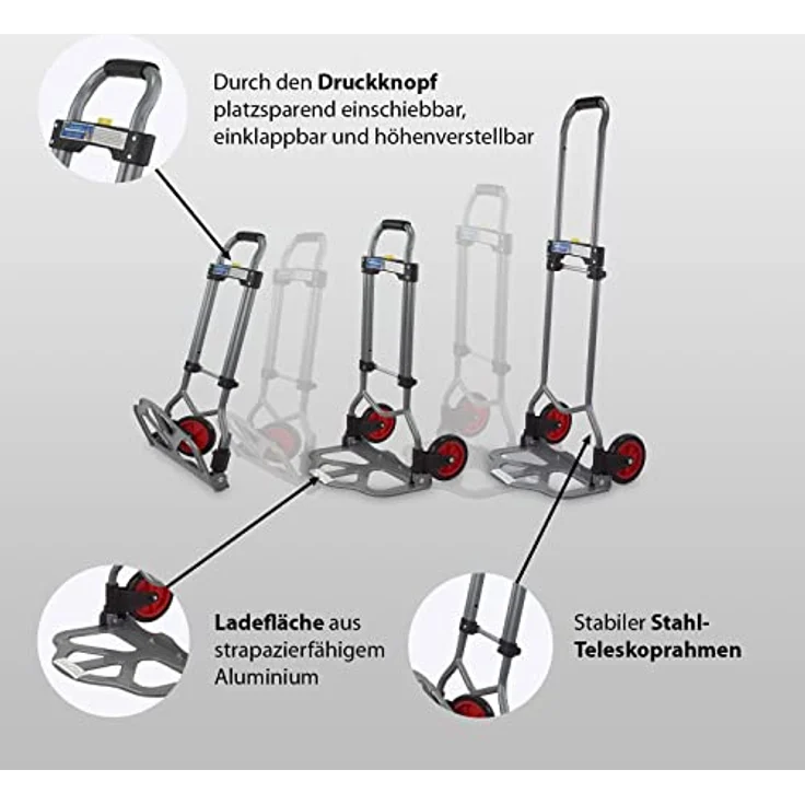 TRUTZHOLM Sackkarre höhenverstellbar, klappbar 60 kg – Bild 6