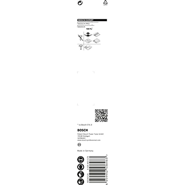 Bosch Expert CYL-9 MultiConstruction, Mehrzweckbohrer 4 mm mit präziser Zentrierspitze und Hochleistungs-Carbide-Spitze – Bild 3