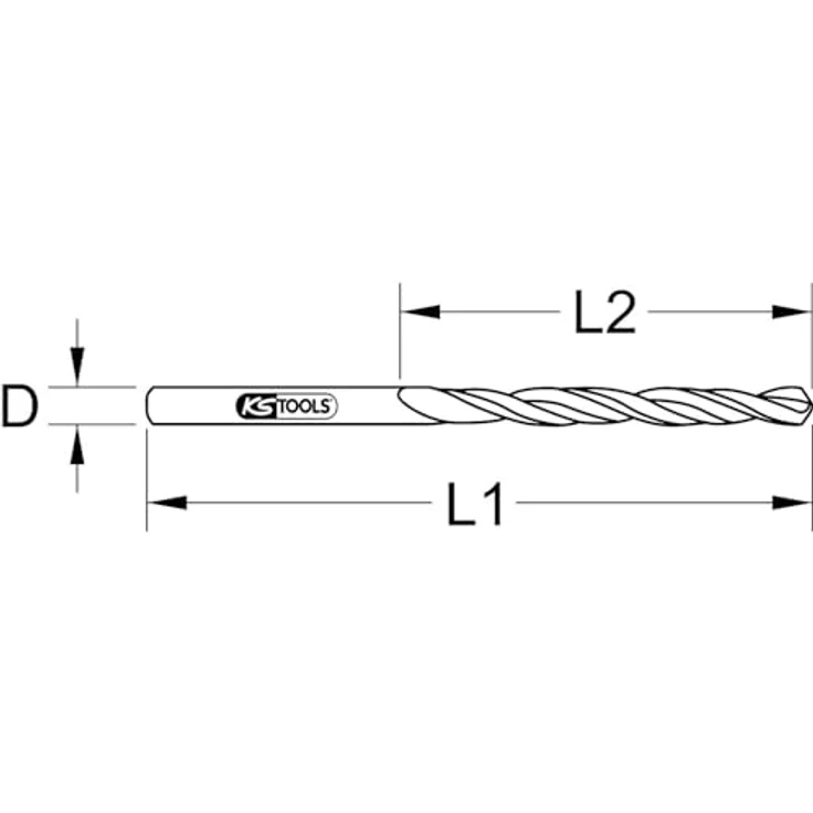 Spiralbohrer HSS DIN 338 N 1,0mm 10er Pack -rollgewalzte Ausf. 34mm lang – Bild 3