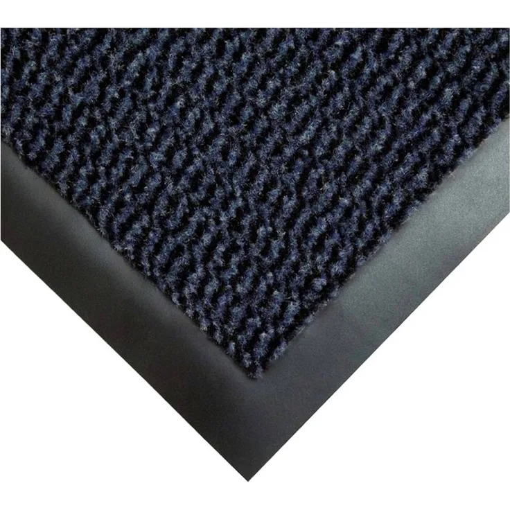 COBA Europe VP010208C Schmutzfangmatte Vyna-Plush, Schwarz/Blau, strapazierfähig, rutschfest, UV-resistent, temperaturbeständig 0 °C bis +60 °C, Meterware