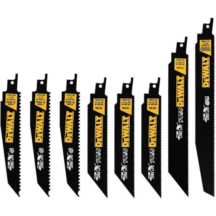 Dewalt dwa4101 Bi-Metall 2 x Säbelsägeblatt Set, 8-teilig