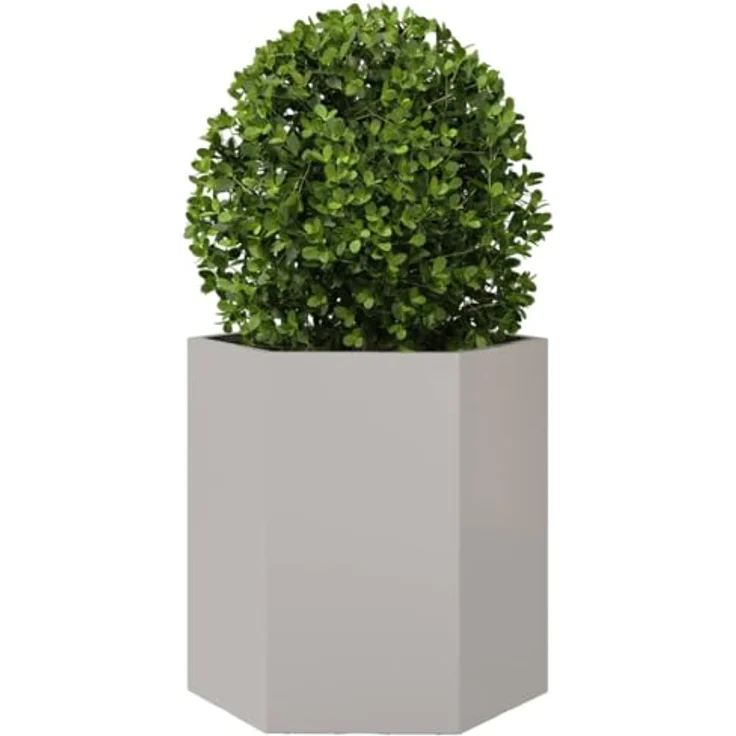 vidaXL Pflanzkübel 2 STK. Sechseckig 46x40x45 Edelstahl, Witterungsbeständig und geräumig – Bild 5