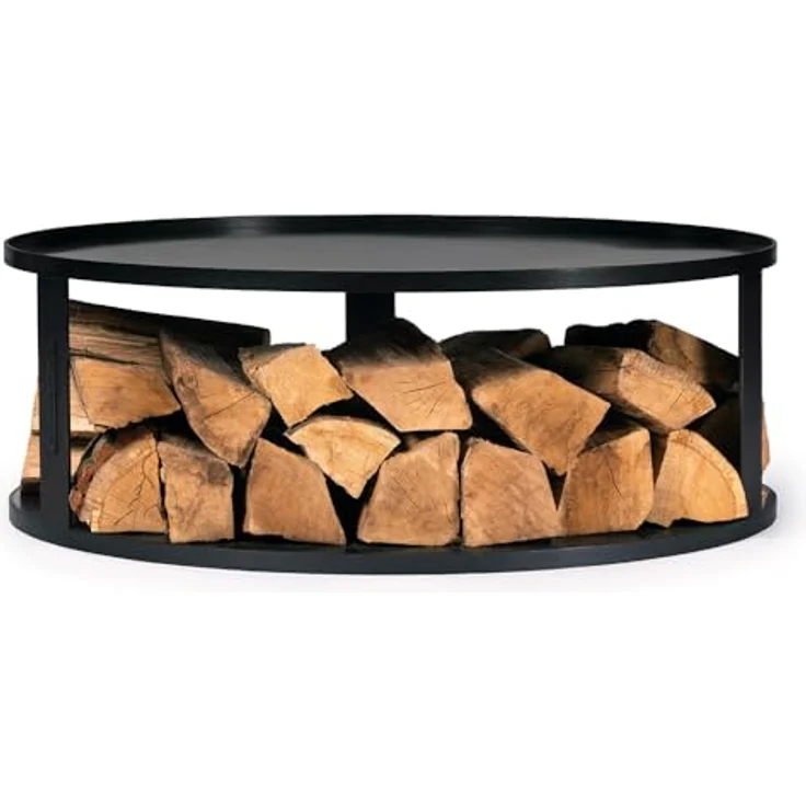 CookKing Feuerschalenbasis Ø 82 cm, Robuste Bodenplatte & Holzlager aus Stahl, Wetterfest & langlebig, Handmade in Europe – Bild 1