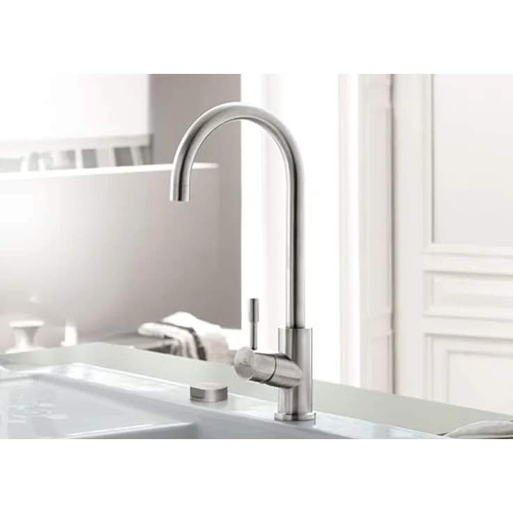 Villeroy & Boch Küchenarmatur Umbrella, Hochdruck Einhebelmischer mit schwenkbarem Auslauf, Edelstahl massiv – Bild 7