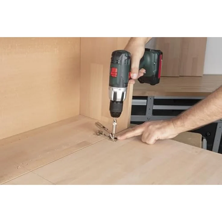 wolfcraft Scharnierloch-Set, 5-teilig mit Ø 35 mm Forstnerbohrer und Bohrschablonen für Topfscharniere – Bild 7