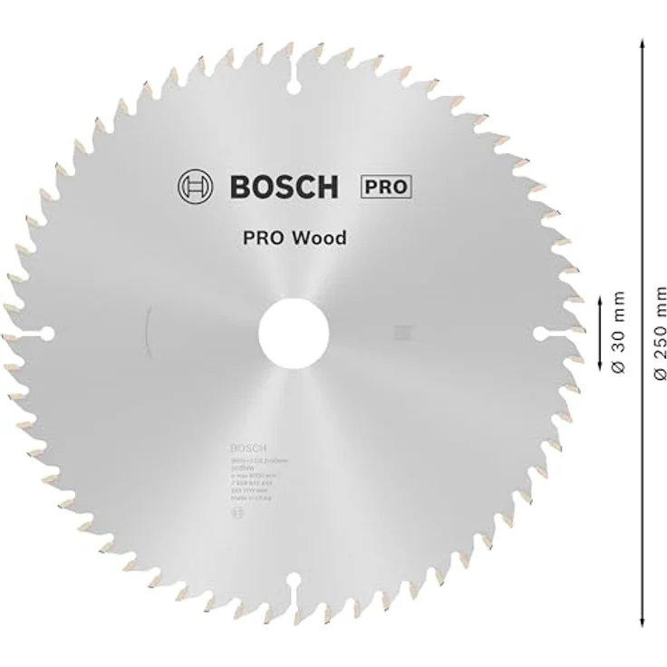 Bosch Professional Kreissägeblatt Optiline Wood (für Holz, 250 x 30 x 3,2 mm, 60 Zähne, Zubehör Kreissäge) – Bild 3