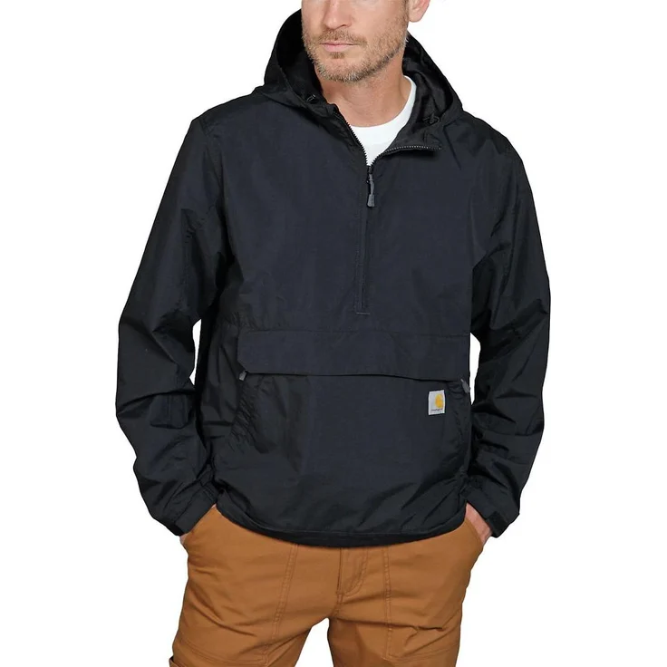 Carhartt Packable Anorak, Arbeitsjacke in Schwarz, Größe S