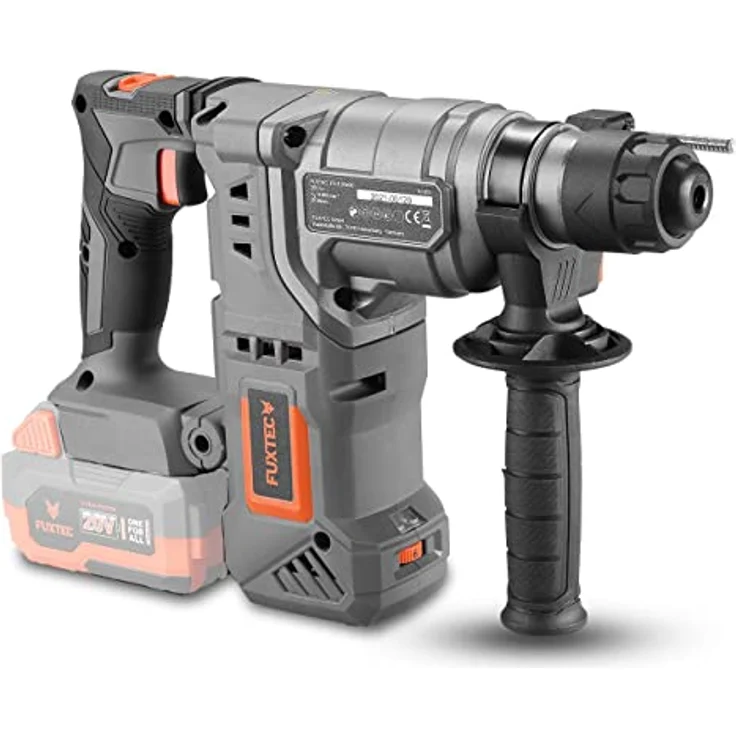 FUXTEC 20V Akku Bohrhammer FX-E1RH20 – 950 U/min mit 2 Laufrichtungen – zusätzlicher Handgriff – einstellbare Bohreinstellung (ohne Akku und Ladegerät) – Bild 5