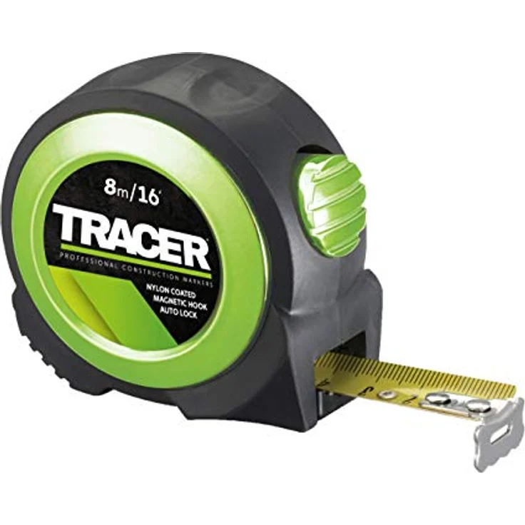 TRACER 8m Automatisches Feststellband (nylonbeschichtetes Maßband mit Magnethaken und automatischer Feststellfunktion) – Bild 1