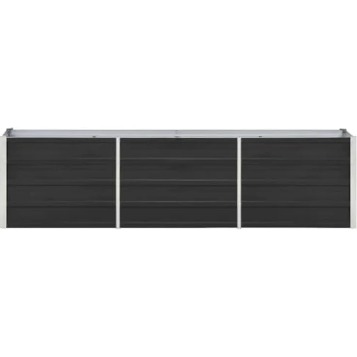 vidaXL Garten-Hochbeet Verzinkter Stahl 240×40×45 cm Anthrazit – Bild 4