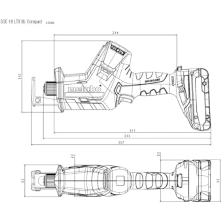 Metabo Akku-Säbelsäge SSE 18 LTX BL Compact (602366850), Karton – Bild 4