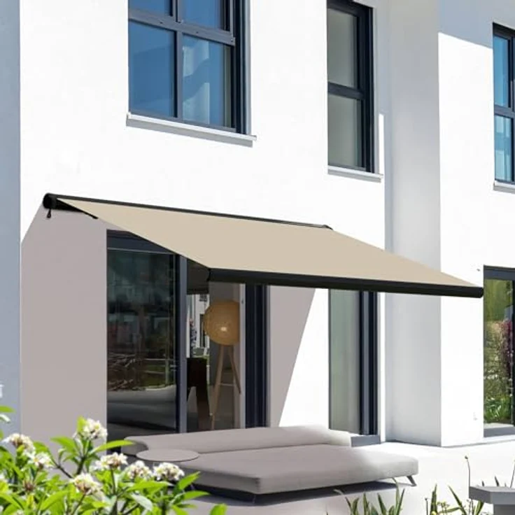 "Eclipse Vollkassettenmarkise 5,60 x 3,50 Meter elektrisch, Polyacryltuch mit UV-Schutz, Anthrazit" – Bild 2