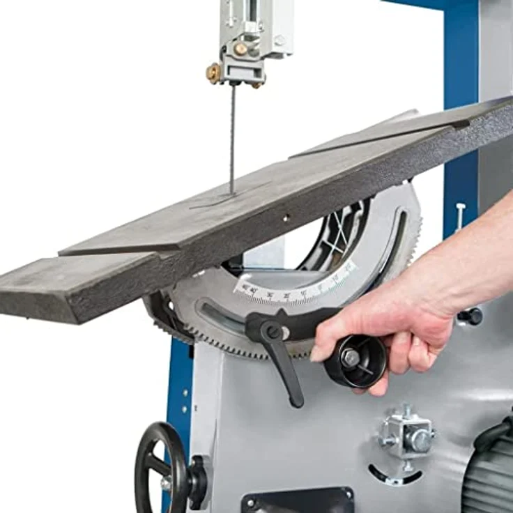 Scheppach Bandsäge BASA3 400V 700W - Variable Geschwindigkeit | Durchlasshöhe 205mm | Durchlassbreite 306mm | Grauguss-Tisch | stufenlose Tischverstellung | inkl. Untergestell & Querschneidlehre – Bild 6