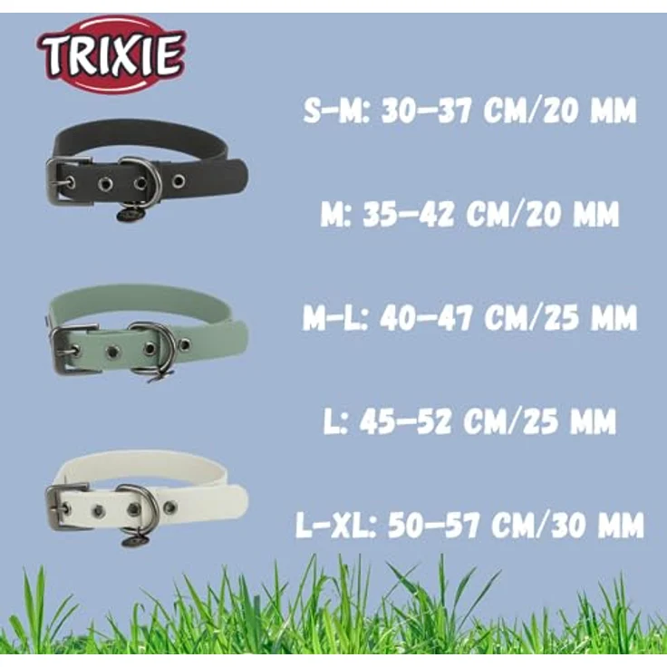 TRIXIE Hunde-Halsband CityStyle L-XL, verstellbar, wasserabweisend & abwischbar, Halsumfang 50-57cm, schwarz – Bild 4