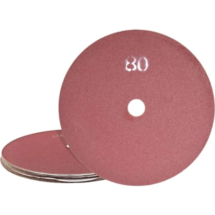 MioTools Fox Schleifscheiben, doppelseitig, Ø 375 mm, Normalkorund, K120 (10 Stk.) für Einscheibenmaschinen – Bild 1