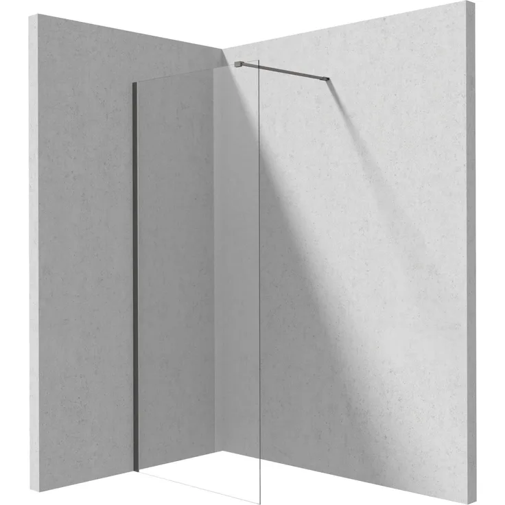Deante Prizma Walk In Duschwand Titan 100 cm, moderne Duschkabine für barrierefreien Zugang