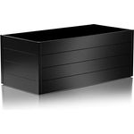 ILESTO Hochbeet aus Metall, Kräuterbeet Hochbeet für Garten/Balkon, Freistehendes Gemüsebeet für Blumen/Obst/Gemüse, Gartenbeet Einfacher Aufbau (Anthrazit) L 200 x 76 x 70 cm