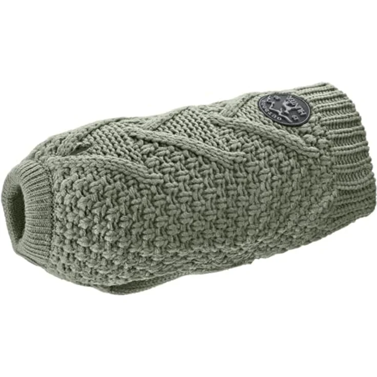 HUNTER Hundepullover MALMÖ, Khaki, klassisches Zopfstrick-Muster, wärmend & bequem, elastisch, reflektierend, waschbar bei 30°C, Größe 40 – Bild 1