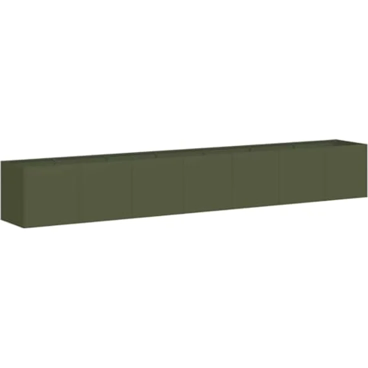 vidaXL Pflanzkübel Olivgrün 280x40x40 cm Kaltgewalzter Stahl, Garten-Garten-Pflanzkübel, Outdoor-Pflanzgefäß – Bild 1