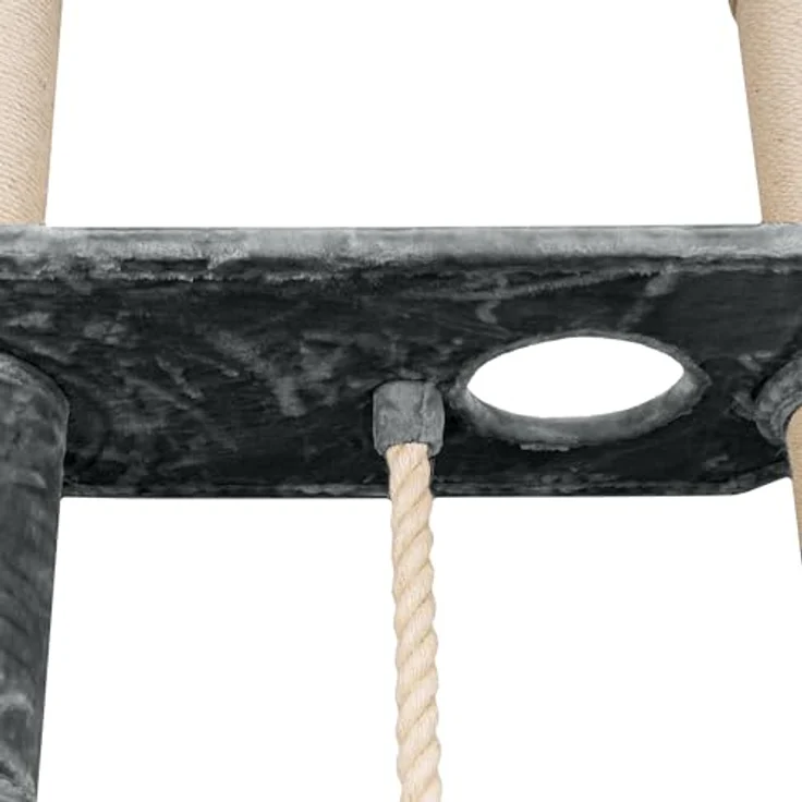 HAPPYPET XXL Kratzbaum-Landschaft, 2-in-1 Aktivitäts- und Sisal-Paradies, 280cm hoch, für große Katzenrassen, Premium Plüsch, stabiler Deckenspanner – Bild 5