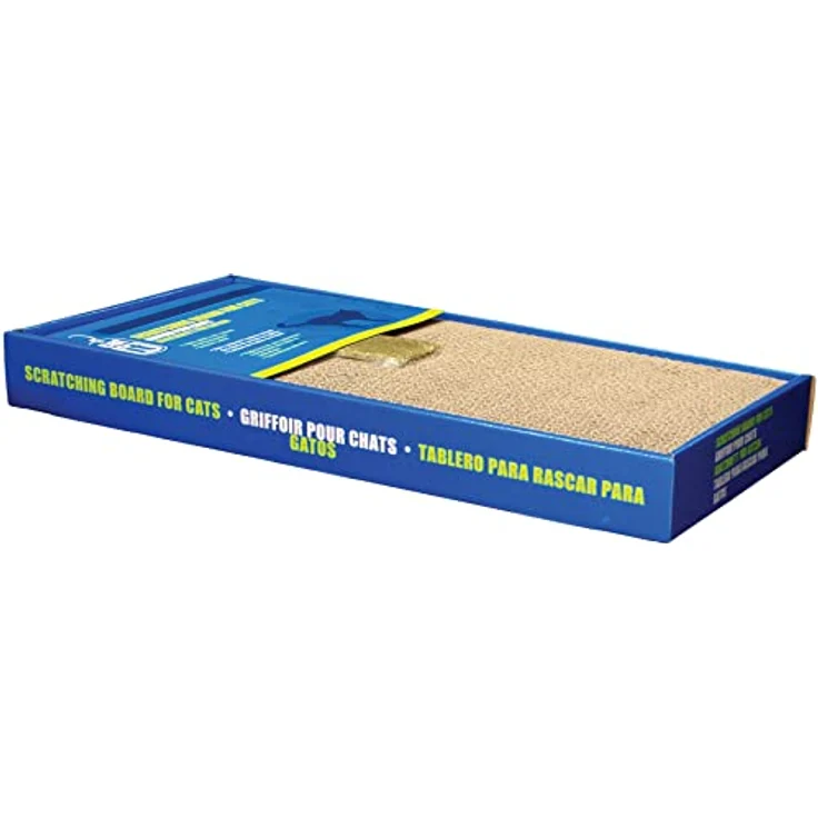 Catit Kratzpappe fuer Katzen, Kratzbrett aus Pappe, mit Katzenminze, breit, 46 x 22 x 5cm – Bild 2