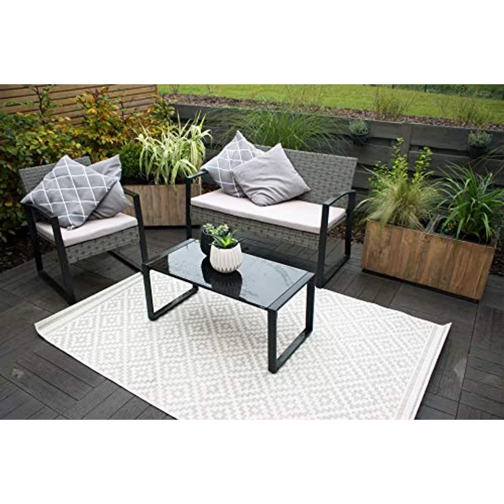 VIVANNO Pflanzkübel Pflanztrog Hochbeet aus recyceltem Holz, wetterfest, 40 x 81 x 41,5 cm, Antik Braun – Bild 3