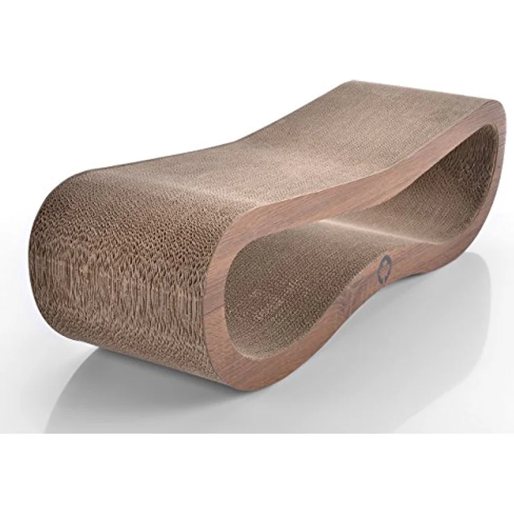 CanadianCat Company | Kratzbrett Orbit | walnussbraun | Kratzmöbel, Lounge für Katzen | Kratzpappe + Katzenminze | ca. 84 x 24 x 23cm – Bild 5