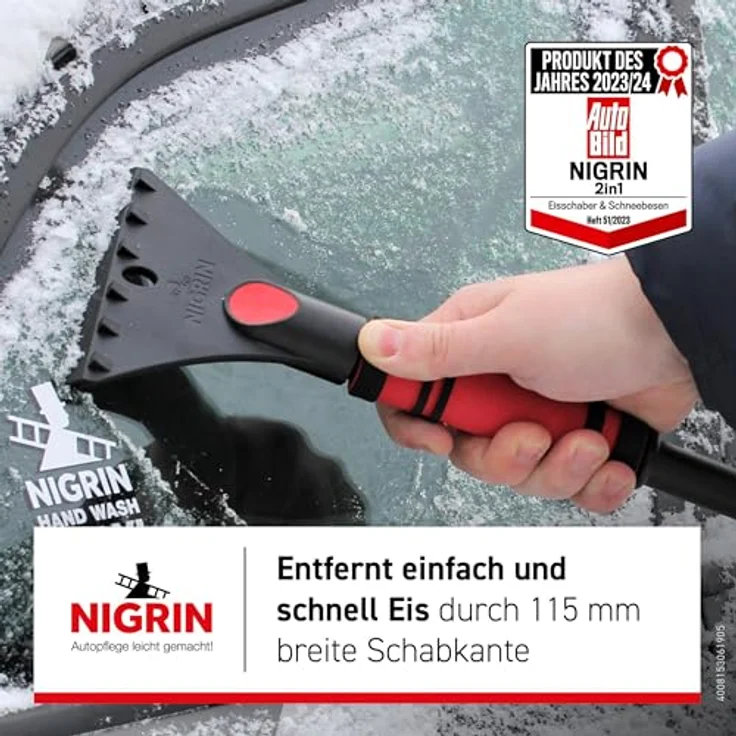 Inter-Union Eisschaber - Schneebesen NIGRIN 60 cm lang – Bild 5