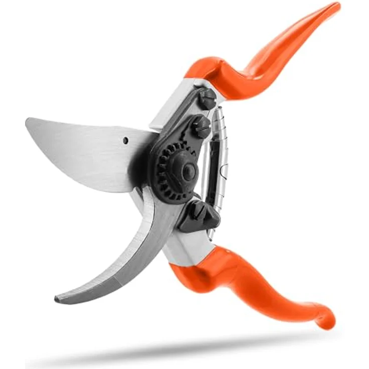 Stocker Profi Bypass Gartenschere 22 cm, verchromte Stahlklinge, ergonomische PVC-Griffe, Ø 22 mm Schnittkapazität, ideal für Weinbau & Garten – Bild 1