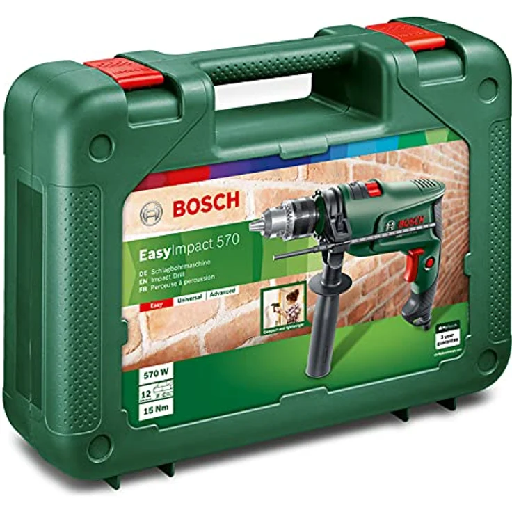 Bosch EasyImpact 570, Schlagbohrmaschine mit 570 W, 1,7 kg, ideal für Mauerwerk und Holz – Bild 6