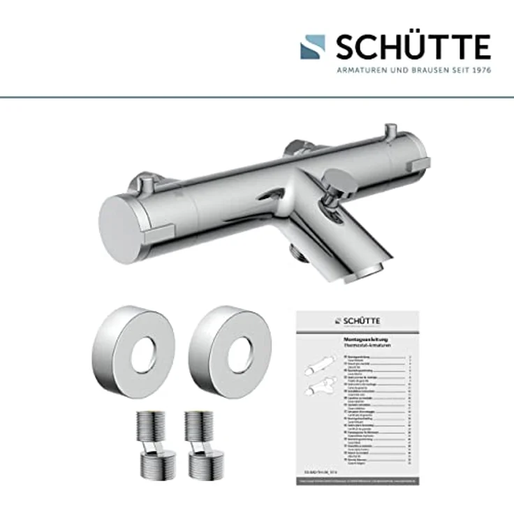 SCHÜTTE LONDON Thermostat Wannenfüllarmatur, Chrom – Bild 6