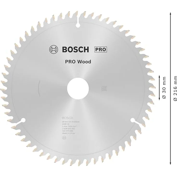 Bosch Professional Kreissägeblatt Optiline Wood (für Holz, 216 x 30 x 2 mm, 60 Zähne, Zubehör Kreissäge) – Bild 3