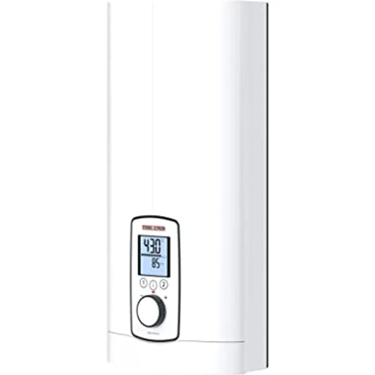 STIEBEL ELTRON DHE 18/21/24 kW, vollelektronischer Durchlauferhitzer mit gradgenauer Wunschtemperatur, ECO-Modus, Multifunktionsdisplay, 2 Memory Tasten und Wellness-Programmen