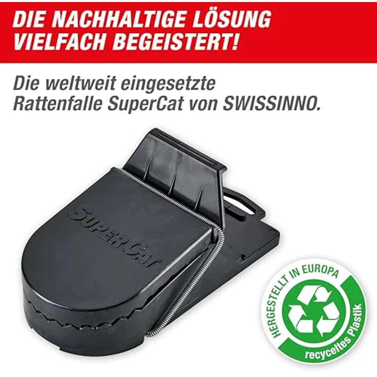 SuperCat Rattenfalle: Effiziente Schlagfalle inkl. giftfreiem Natur-Rattenköder, einsatzbereit, 1er Set – Bild 6