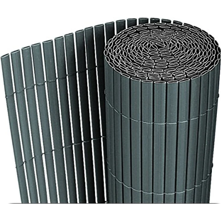 neu.holz PVC SICHTSCHUTZMATTE 150x300cm GRAU SICHTSCHUTZ WINDSCHUTZ BALKON ZAUN – Bild 4