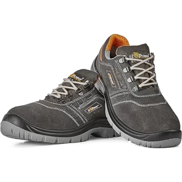 U-POWER FOX S1 SRC Sicherheitshalbschuh, Veloursleder, rutschhemmende PU/PU-Sohle, Größe 35 – Bild 4