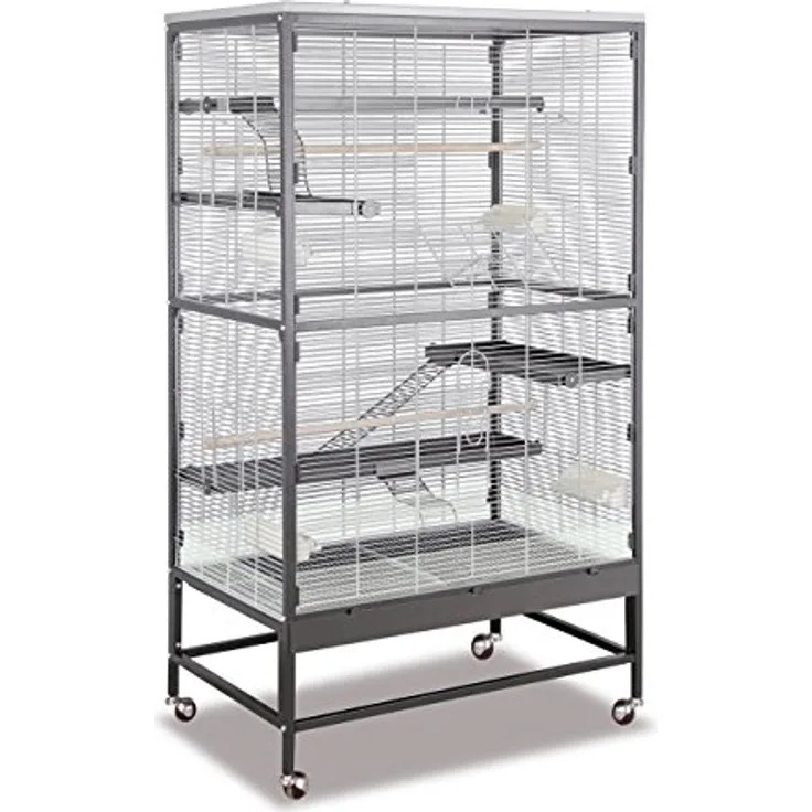 Montana Cages | Voliere, Zimmervoliere, Käfig Casa 90 für Nager (Sevilla II) - Antik/Platinum - Hochwertige Stahl-Etagen inklusive - Preisvergleich