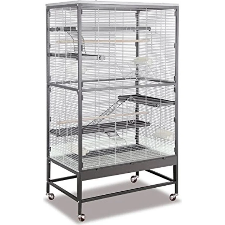 Montana Cages | Voliere, Zimmervoliere, Käfig Casa 90 für Nager (Sevilla II) - Antik/Platinum - Hochwertige Stahl-Etagen inklusive - Preisvergleich – Bild 1