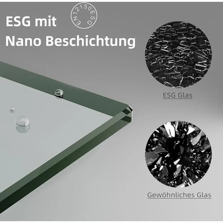 IMPTS Duschkabine 75x80 cm, Eckeinstieg mit 180º Doppel Falttür und 6mm ESG-Nano Glas, Höhe 195 cm, ohne Duschwanne – Bild 8