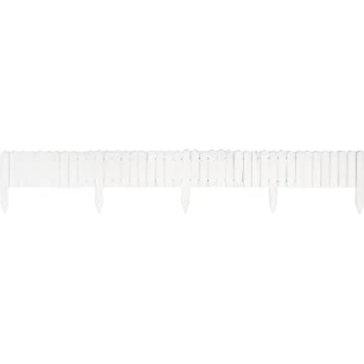 Garronda Beeteinfassung Holz Rollzaun Gartenzaun imprägniert Flexibler Rollborder Rasenkante Palisade Umzäunung für Garten Länge: 200 cm GD-0046 (Weiß, Höhe: 10 cm) – Bild 5