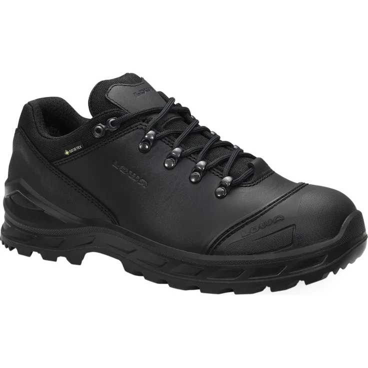 Lowa work LEANDRO Work LX Pro GTX Lo S3S CI Sicherheitsschuh, Hydrophobiertes Rindleder/Veloursleder, GORE-TEX, Schwarz