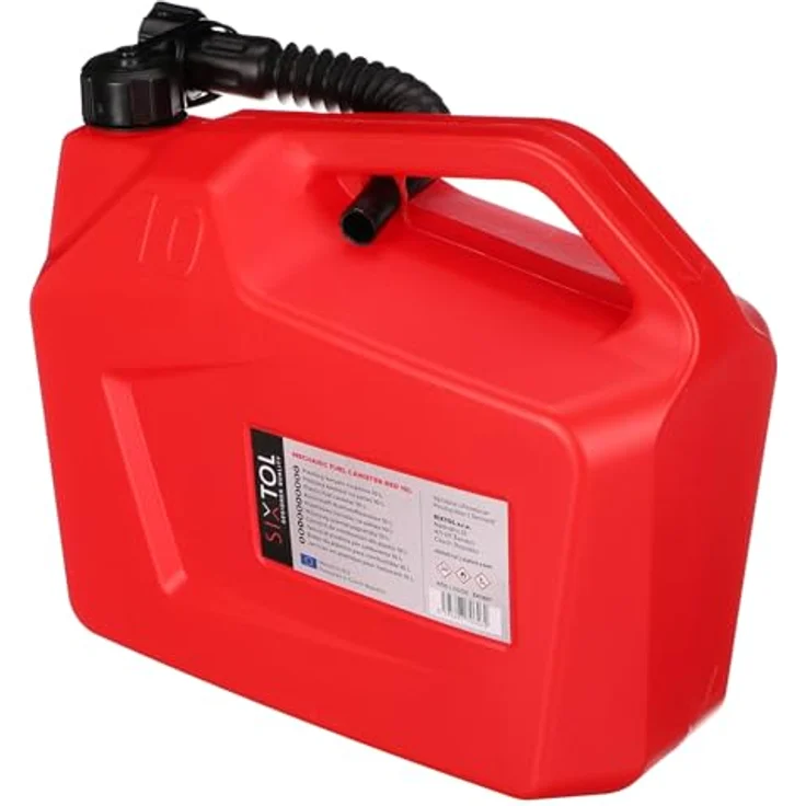 SIXTOL Kunststoffkanister MECHANIC FUEL CANISTER RED, 10L, chemikalienbeständig mit flexibler Ausgießvorrichtung und UN-Zertifizierung – Bild 3