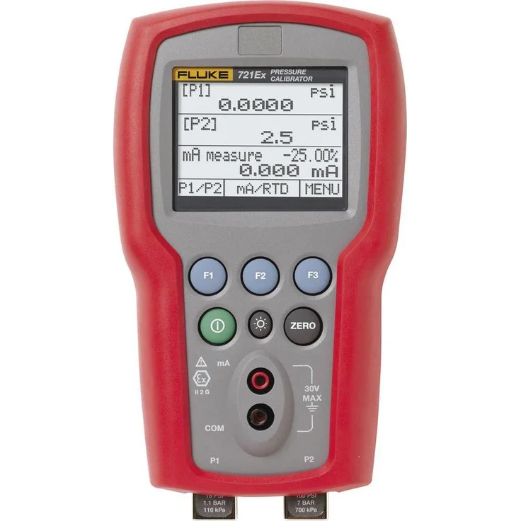 Fluke 721EX-3630, Zweikanal-Druckkalibrator mit IECEx und Atex Ex ia IIB T3 Gb, konfigurierbar mit Hochdruckbereichen bis 5000 psi
