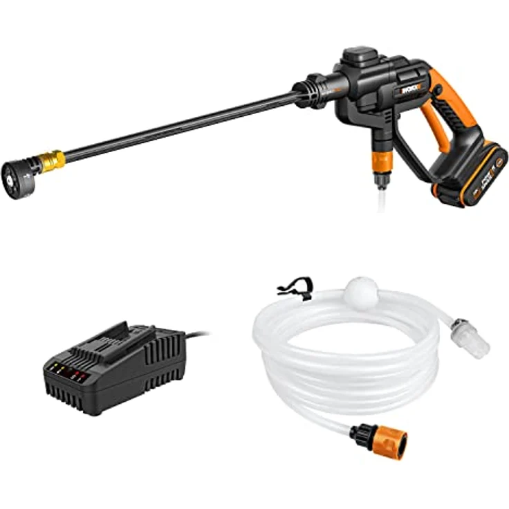 WORX WG620E Hydroshot Mobiler Hochdruckreiniger inkl. Multi-Sprühdüse, 6m Schlauch, Ladegerät und 20V Li-Ion Akku – Bild 4