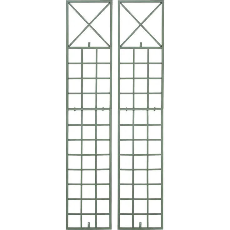 CLP Rankhilfe Trigo, 2 St., 2er Set, aus Eisen zur Wandbefestigung, antike Patina