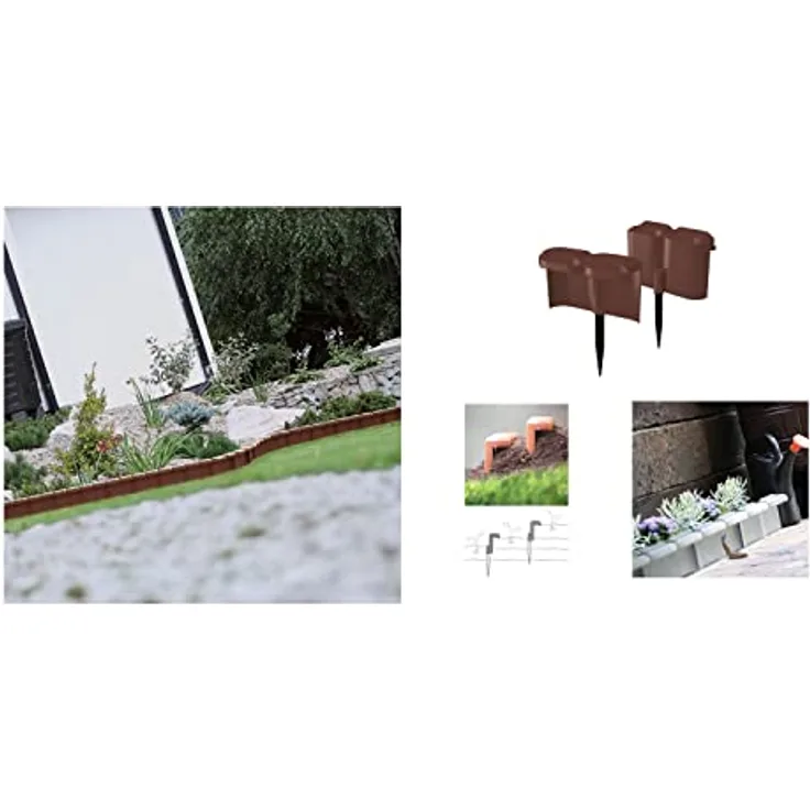 Empalizada de jardín SNAIL , dimensiones (mm) 1900x78x116, color Marrón