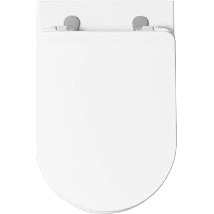 NEG Design Hänge-WC Toilette, 360° Tornad00 Spülung, randloses Design, Softclose Duroplast Sitz abnehmbar, leise Spülung – Bild 4