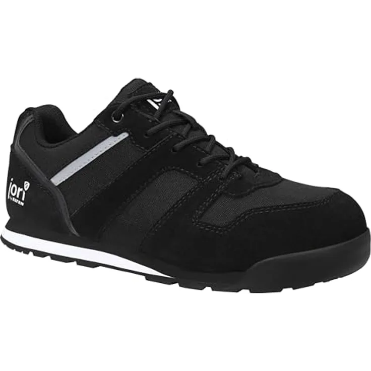 Jori jo_SLIM black Low ESD S3S Sicherheitsschuh, hydrophobiertes Veloursleder, atmungsaktives Futter, gepolsterte Lasche, GUMMI/EVA Sohle