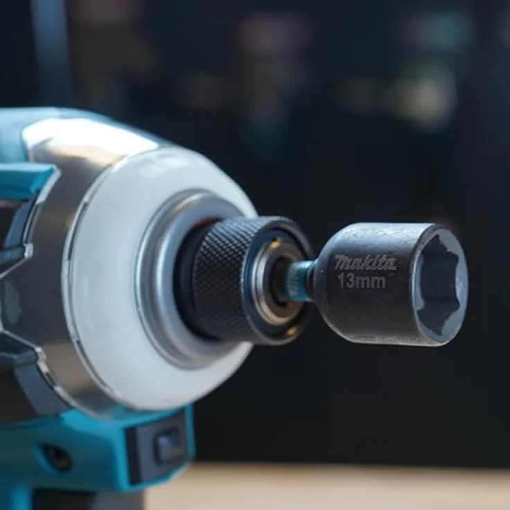 Makita B-66852 Bit- und Steckschlüsselset, magnetischer Steckschlüssel 13 mm mit 1/4″ Sechskantaufnahme aus S2-Spezialstahl – Bild 6