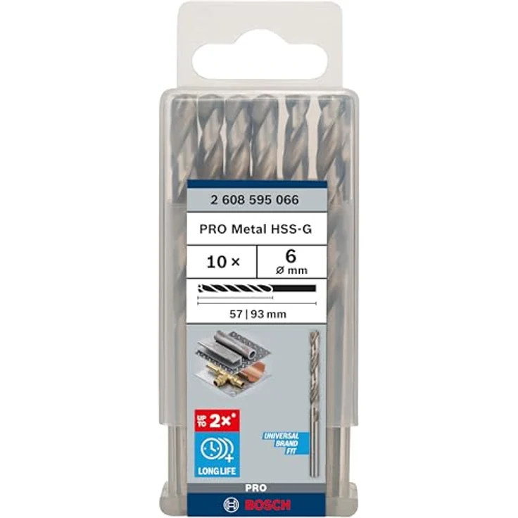 Bosch Professional Metallbohrer HSS-G geschliffen (10 Stück, Ø 6 mm) – Bild 2